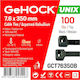 GeHock Cable Ty 350x7.6mm Black 100pcs