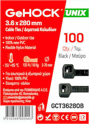GeHock Δεματικά Καλωδίων Πλαστικά 280mmx3.6mm σε Μαύρο χρώμα (100τμχ) (136280) GeHock Δεματικά Καλωδίων Πλαστικά 280mmx3.6mm σε Μαύρο χρώμα (100τμχ) (136280)