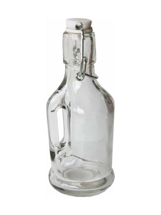 Viosarp Glass Water Clip Top Bottle Transparent 250ml