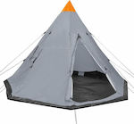 vidaXL Σκηνή Camping Γκρι για 4 Άτομα 365x365x250εκ.