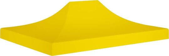 vidaXL Κάλυμμα για Κιόσκι Κίτρινο με Επίστρωση PVC 3x4.5m
