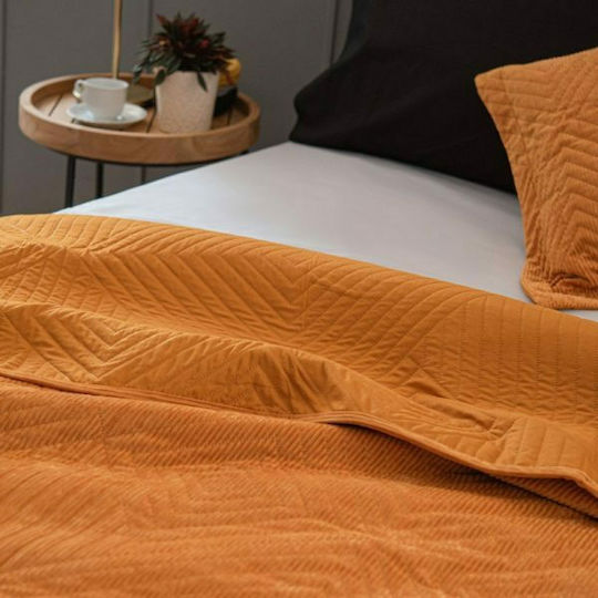 Palamaiki Dizza Coverlet Queen Size from Polyester Gold 220x240cm