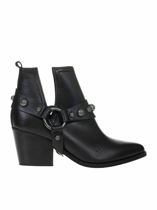 Famous Shoes A9812 Γυναικεία Μποτάκια με Ψηλό Τακούνι Μαύρα Skroutz.gr