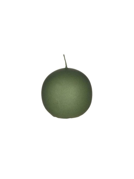 Inart Decorative Candle Ball Green 6x6cm 4 Pieces