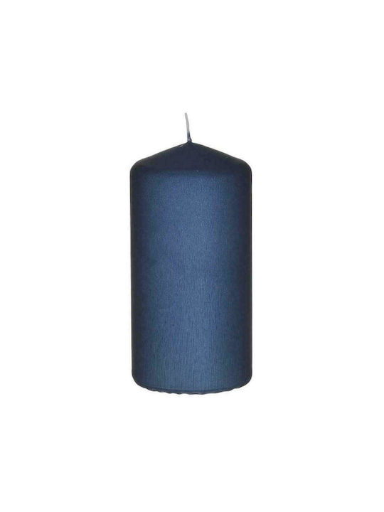 Inart Dekorative Kerze Blau 6x12cm