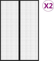 vidaXL Self-Adhesive Screen Door Magnetic Black from Polyester 220x130cm 314689