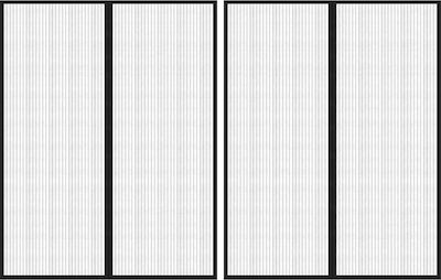 vidaXL Self-Adhesive Screen Door Magnetic Black from Polyester 230x160cm 314690