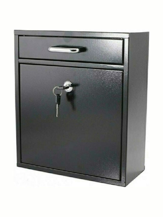 Bormann Outdoor Mailbox Metallic in Black Color 20x5x30cm