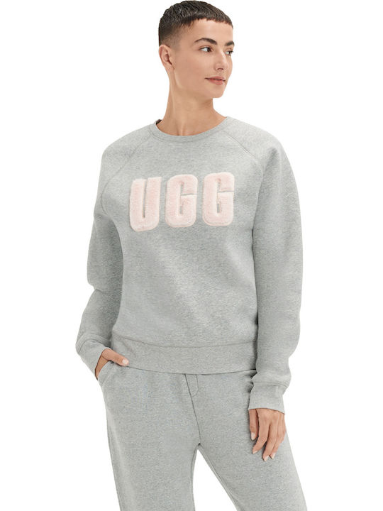 Madeline Fuzzy Logo Damen Sweatshirt Gray