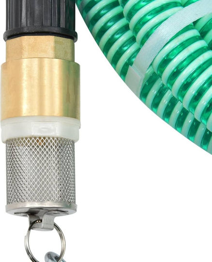 vidaXL 151043 Tubing Suction Green with Brass Connectors 5m 25mm