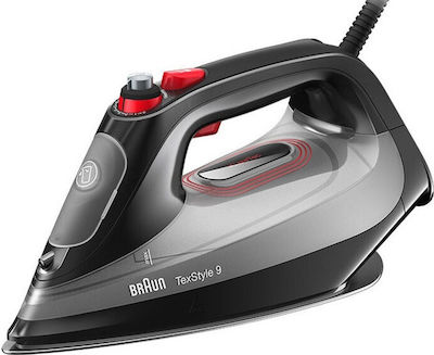 Braun Texstyle 9 SI 9281 BK Dampfbügeleisen 3100W mit Antihaftbeschichtung Platte und kontinuierlicher Dampfzufuhr von 50g/min