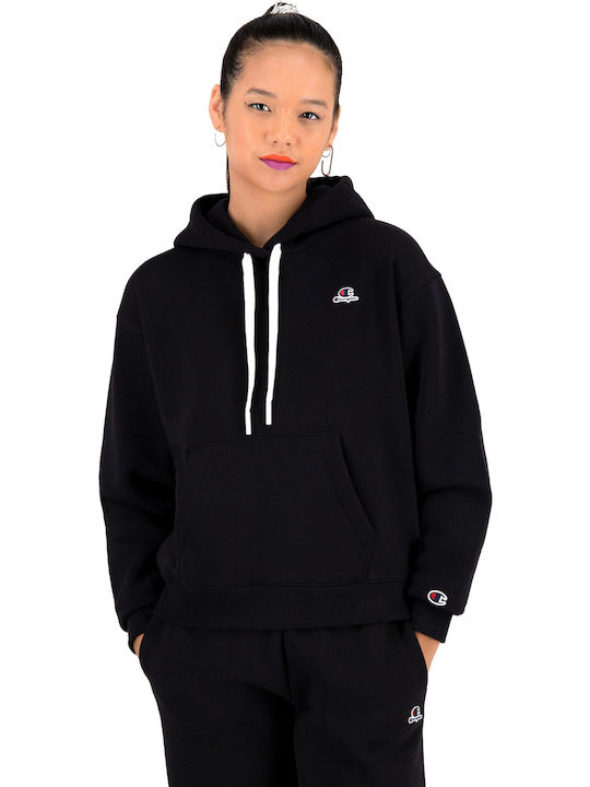 Champion Women's Sweatshirt Hooded Black
