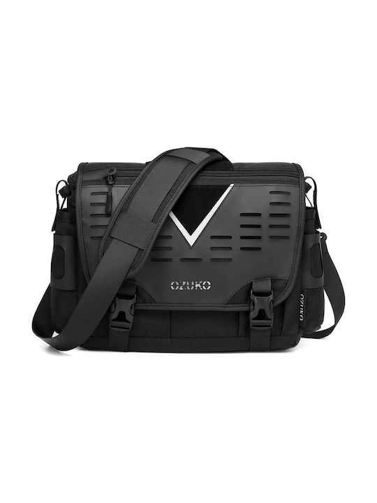 Ozuko D9483 Ανδρική Τσάντα Ταχυδρόμου σε Μαύρο χρώμα