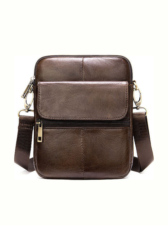 Leather Men's Bag Shoulder / Crossbody Brown