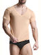 1231 Men's Undershirt Short-sleeved in Beige Color
