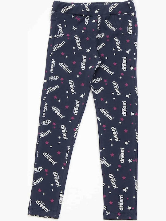 Trax Kinder Leggings Lang Blau