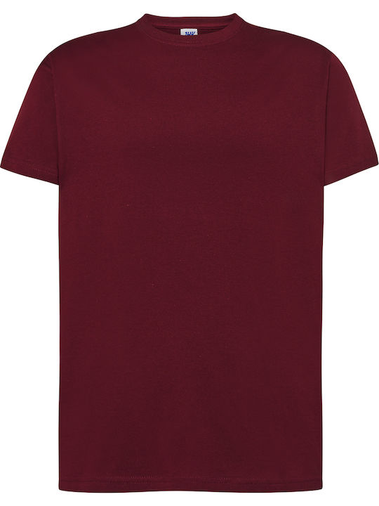 JHK Men's Short Sleeve Promotional T-Shirt Burg...