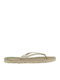 Glitter Women's Flip Flops Gold