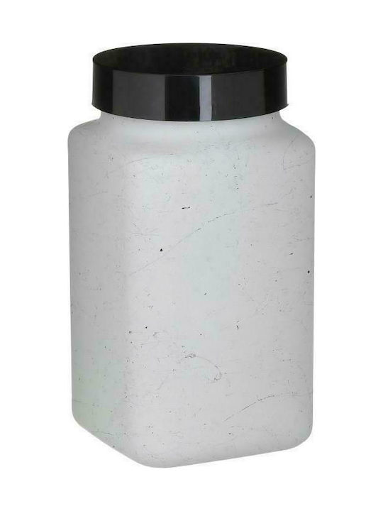 Click Vase General Use with Lid Glass In White Colour 2000ml 1pcs