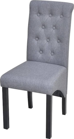 Dining Room Fabric Chair Light Gray 42x57x95cm 4pcs
