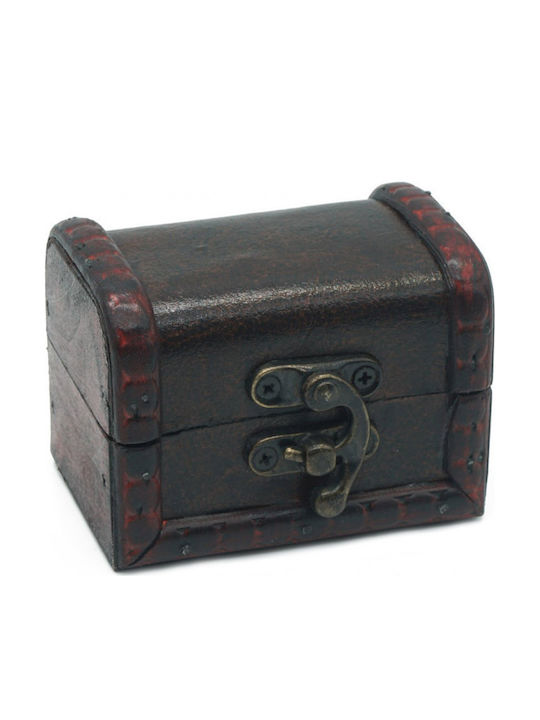 Mini Kleiner Schatz Dekoratives Koffer Hölzernes 7,5x5x5cm