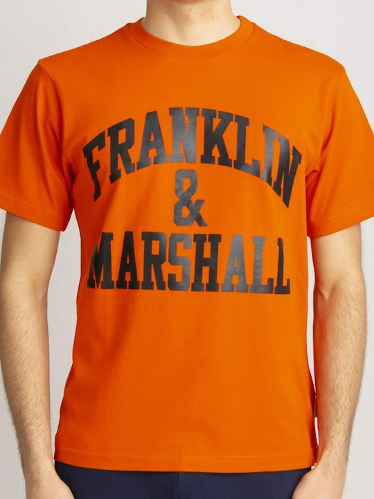 Franklin & Marshall Herren T-Shirt Kurzarm Orange