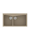 Sanitec Classic Drop-In Spüle Rechts aus Verbundgranulat B93xT51cm Granite Taupe