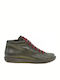 Leather Women's Ankle Boots Khaki