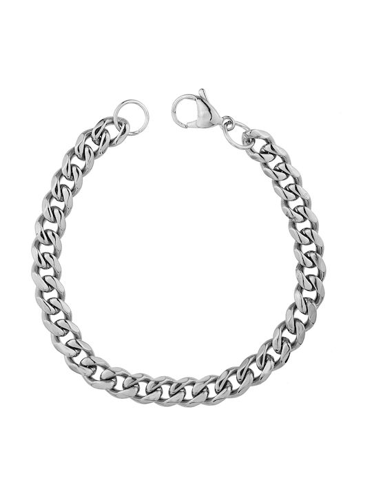 Amor Amor Unisex Stainless Steel Hand Chain White with Polished Finish TA