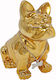 Art et Lumiere Dekoratives Hund Aus Keramik in Gold 20.5x12.5x24cm 1Stück
