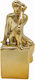 Art et Lumiere Dekorativ Statuette aus Keramik in Gold 7.5x7x20cm 1Stück