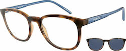 Arnette Momos Men's Acetate Prescription Eyeglass Frames with Clip On Brown Tortoise AN4289 27741W