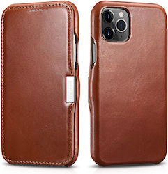 iCarer Vintage Side-Open Book Leather Brown (iP...