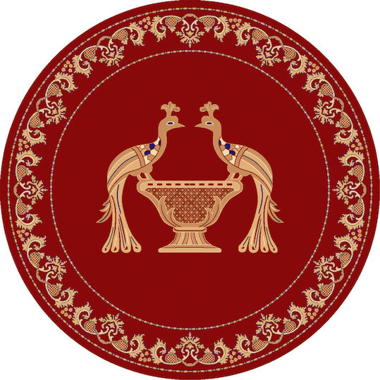 Isexan Orthodoxia Εκκλησιαστικό Χαλί Στρογγυλό Red με Διάμετρο 100εκ. 40-1010-4000
