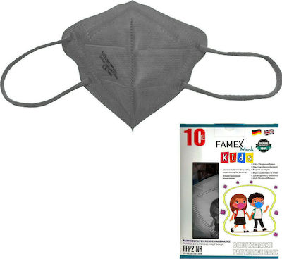 Famex Disposable Protective Mask FFP2 NR Kids Gray 1pcs