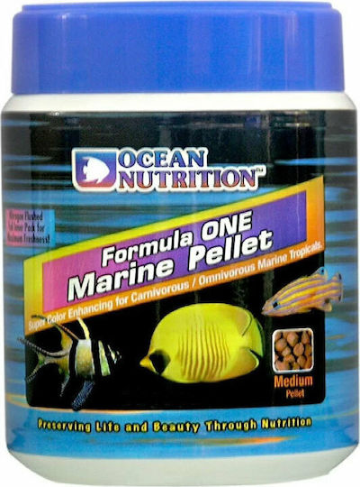 Ocean Nutrition Formula ONE Marine Medium Pellet Tropical Fish Food Sticks with Spirulina 100gr