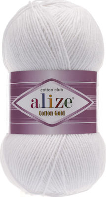 Alize Strickgarn Cotton Gold 55 White 330m 100gr