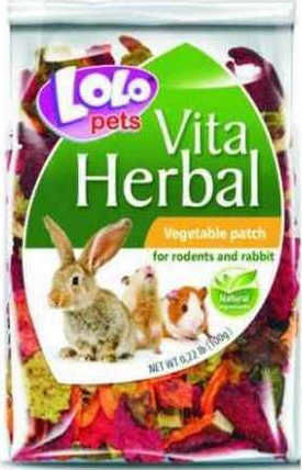 Lolo Pets Vita Herbal Vegetable Patch Treat with Vegetables for Rabbit 100gr