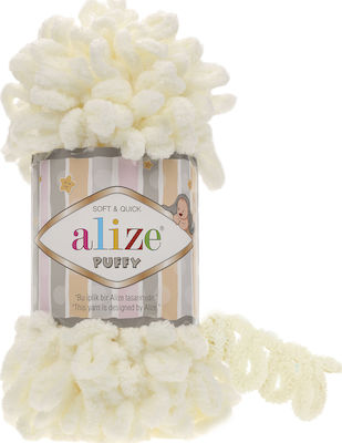 Alize Νήμα Πλεξίματος Συνθετικό Puffy 62 Light Cream