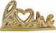 Art et Lumiere Dekoratives Nachricht Home aus Keramik Material Gold 27,5x15cm