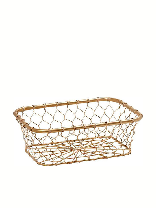 Metallic Decorative Basket 25x9cm Espiel