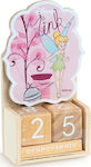 Christening Favor with Calendar Little Tink made of Wood