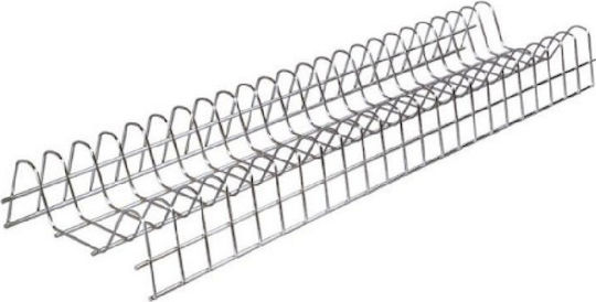 Starax Πιατοθήκη Ντουλαπιού Μεταλλική σε Ασημί Χρώμα 26x96.5x10cm