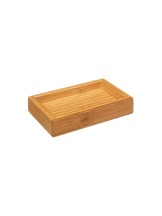 174535 Wooden Soap Dish Countertop Brown