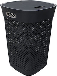 Plastmeccanica 234.451M097 Laundry Basket Plastic 50lt with Cap 39x39x54cm Black