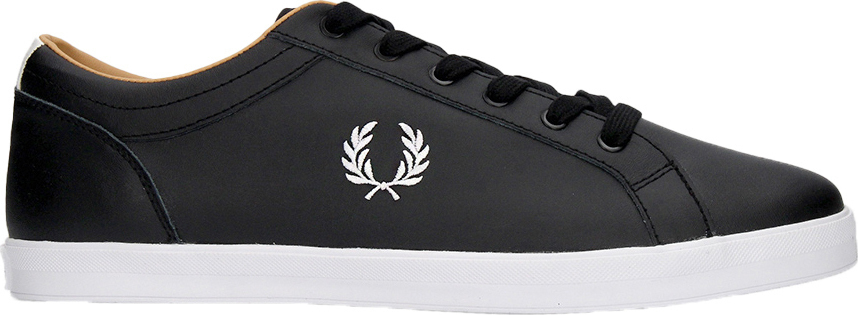 fred perry baseline leather black