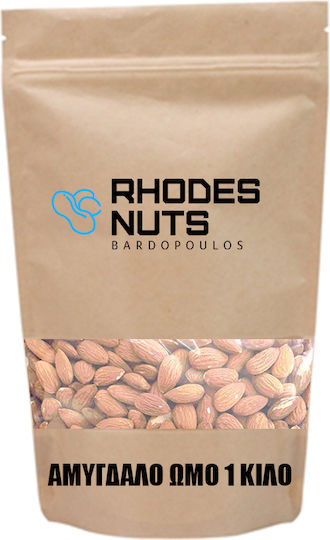 Rhodes Nuts Bardopoulos Αμύγδαλα Ωμά Ψίχα Χωρίς Αλάτι 1000gr