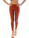 Jacqueline Shiny Women's Long Everyday Legging Shiny Cinnamon