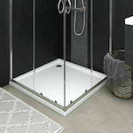 vidaXL Square Acrylic Shower White 90x90x4cm