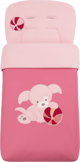 Beboulino Dog Stroller Footmuff Pink with Fleece Lining